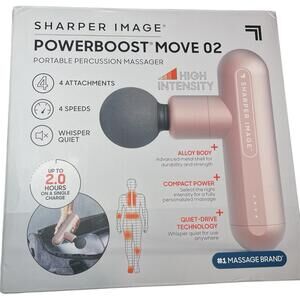 Sharper Image Powerboost Move 02 Massager Rose Gold - Brand New / Open Box